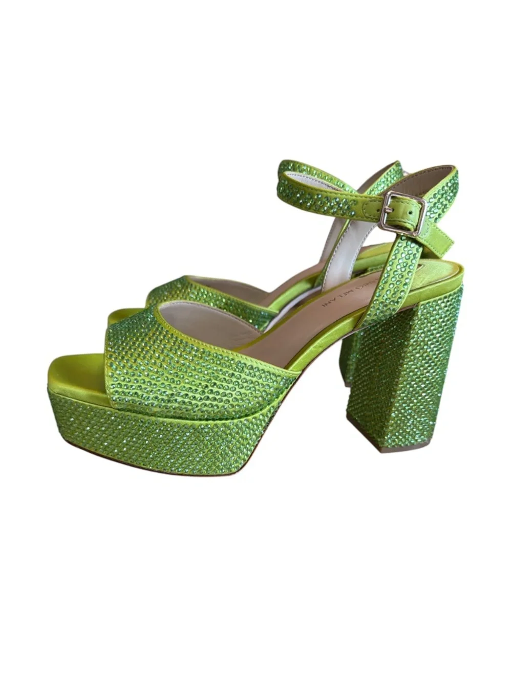 Antonio Melani Babs Lime Rhinestone Platform Heels NWOB 9.5